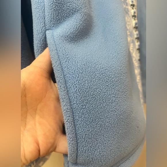 ⚪️Vintage L.l bean blue zip up patterned sweater womens size small - Picture 4 of 8